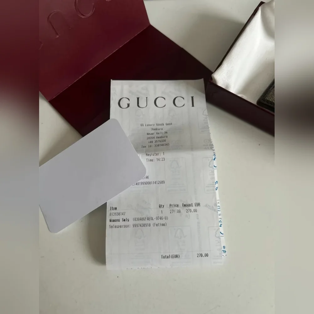 Gucci Ophidia Beige and Dark Brown Card Case - Picture 2 of 5